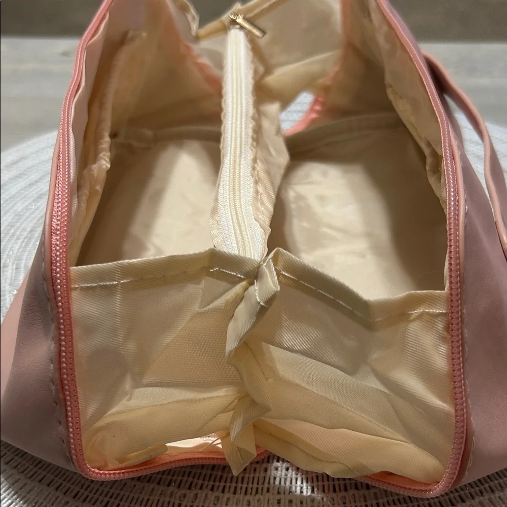 NEW Large Travel Makeup Bag - Pink or Cream